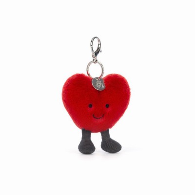 Jellycat Amuseables Heart Bag Charm Australia | 287416SHR